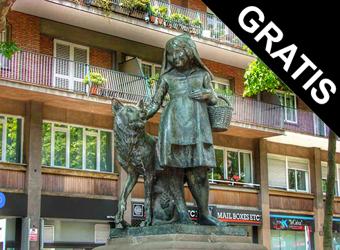 Little Red Riding Hool Fontain by Gratis in Barcelona
